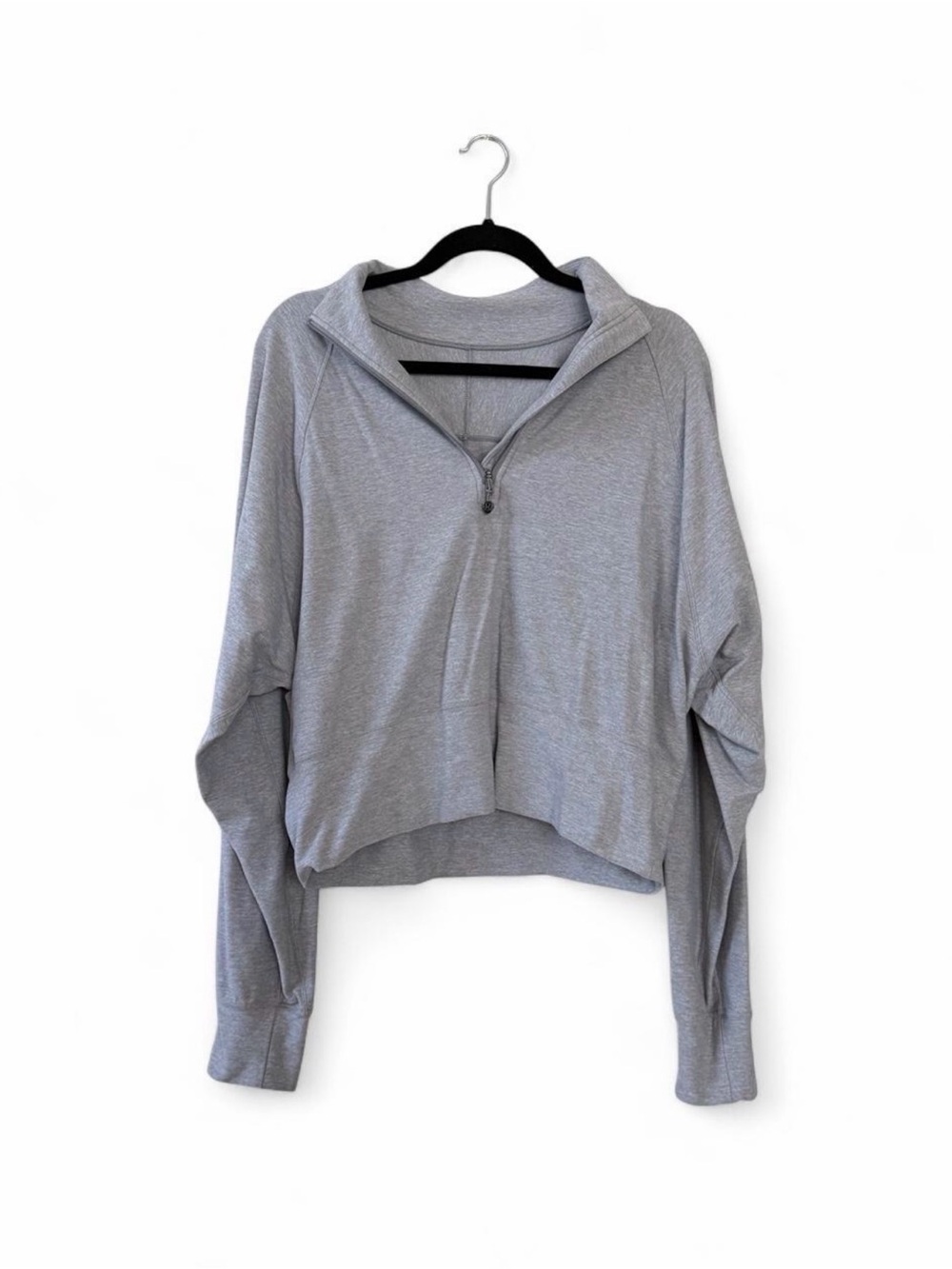 lululemon Ready to Rulu Light Gray Quarter-Zip Pullover